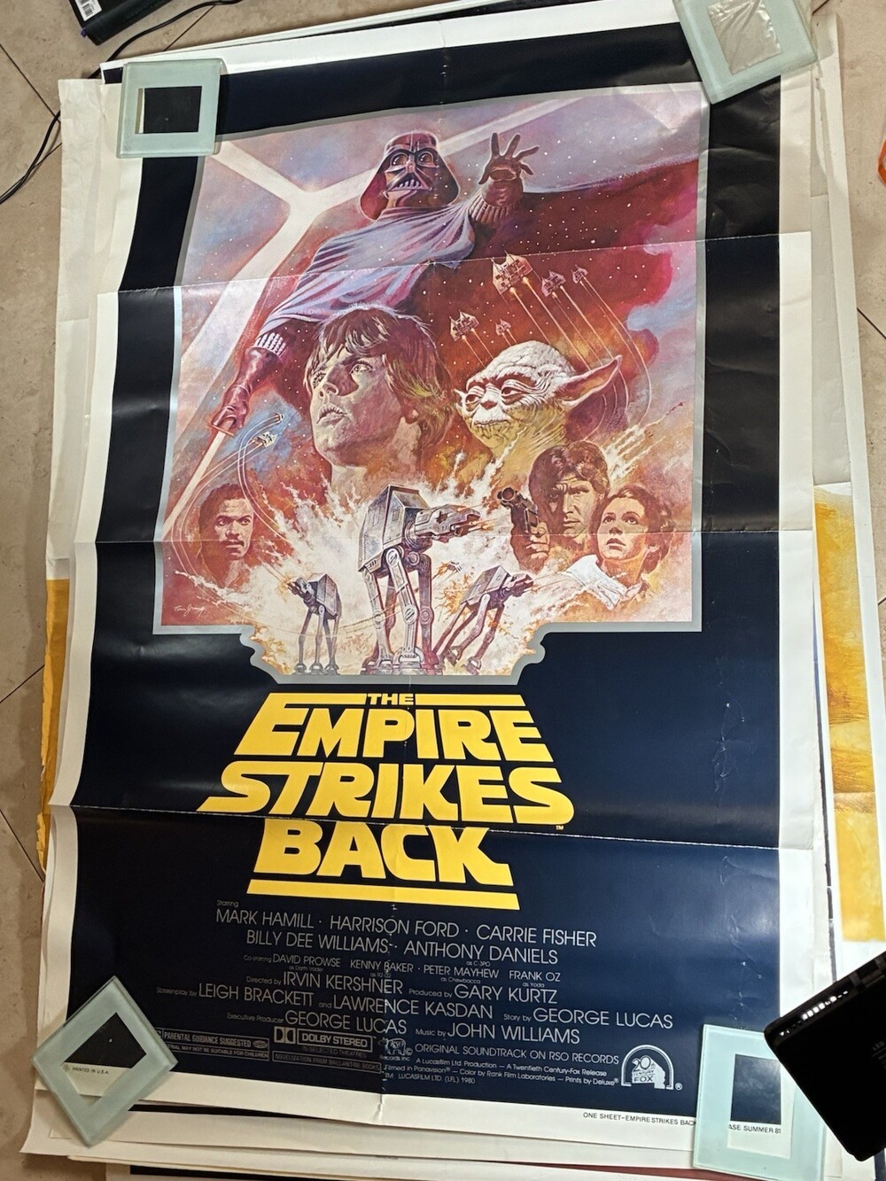THE EMPIRE STRIKES BACK !!! ORIGINAL! 27X41 One Sheet STAR WARS